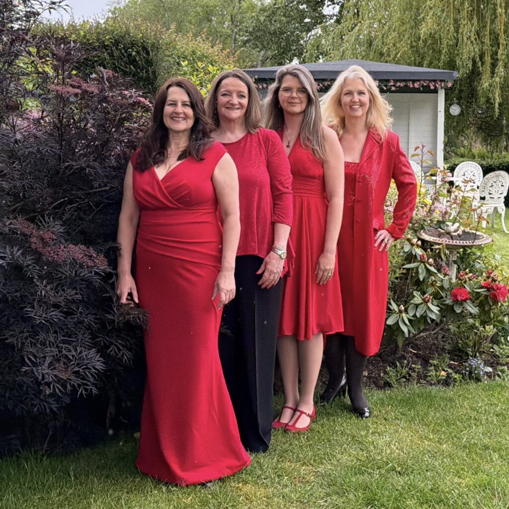 Splanky professional UK saxophone quartet performing at a garden party